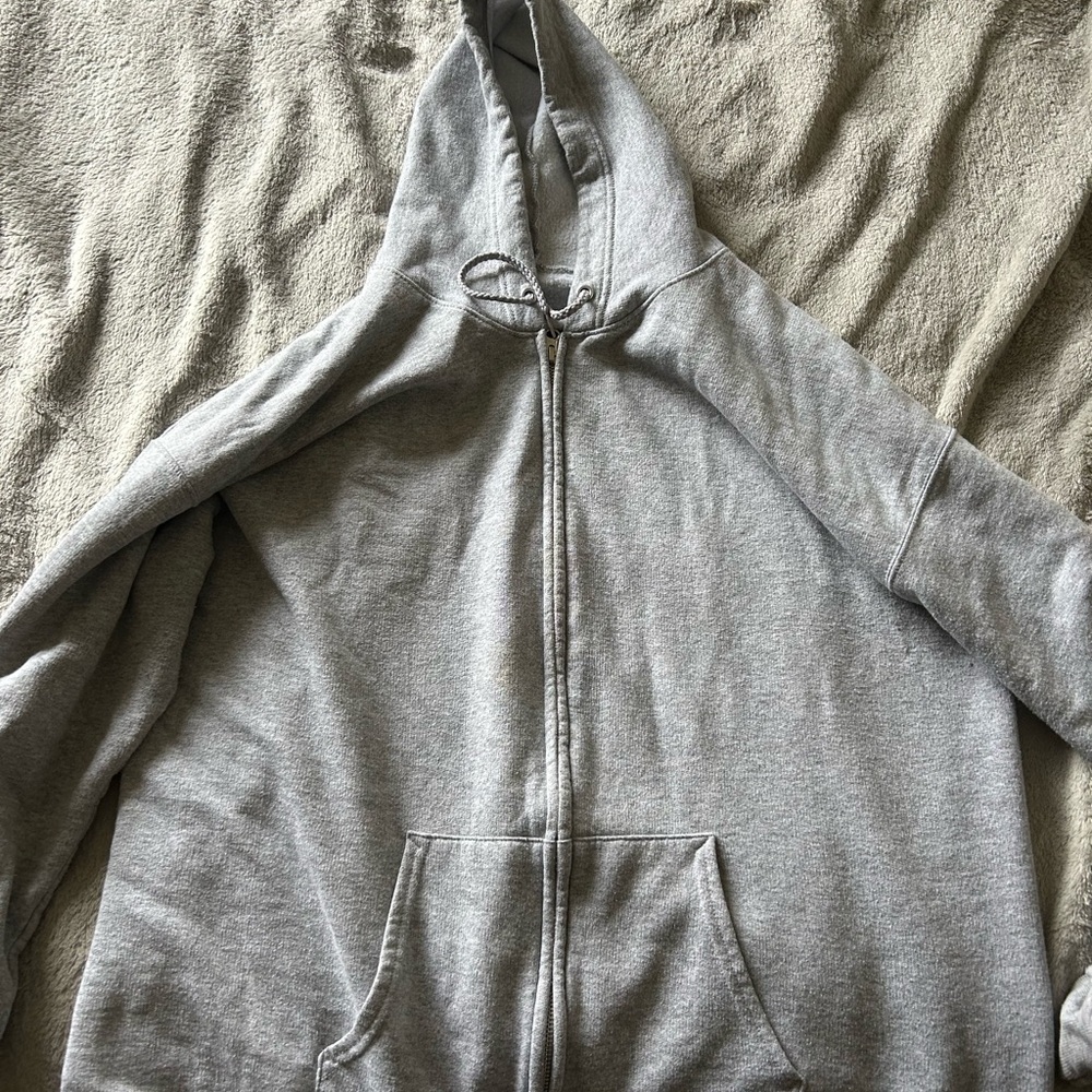 Gray Zip-Up Hoodie